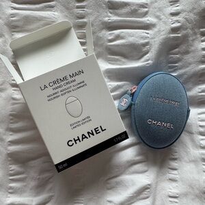 Chanel La Crème Main Hand Cream with Blue Pouch